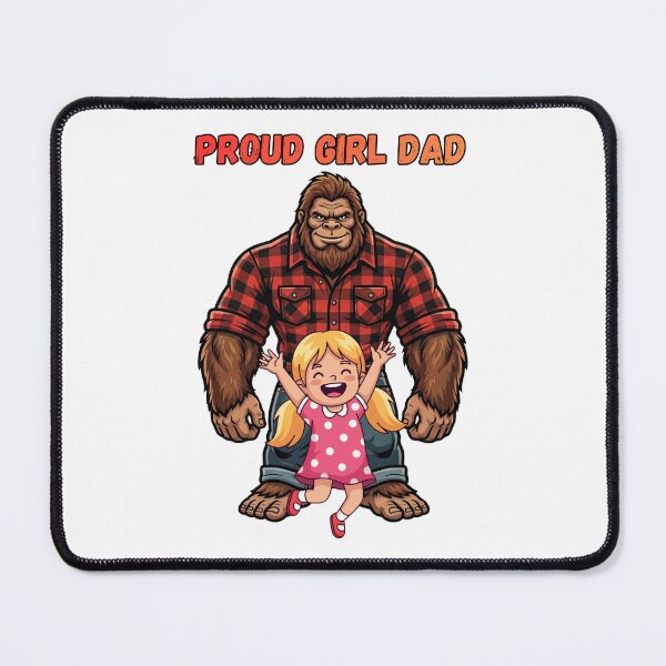 Item preview, Girl Dad Bigfoot - Cryptidcore Fatherhood as a Big Hairy Man designed and sold by Spank My Yeti.