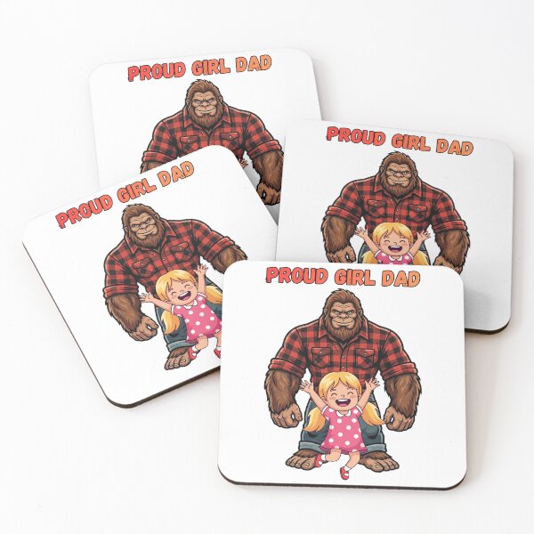Item preview, Girl Dad Bigfoot - Cryptidcore Fatherhood as a Big Hairy Man designed and sold by Spank My Yeti.