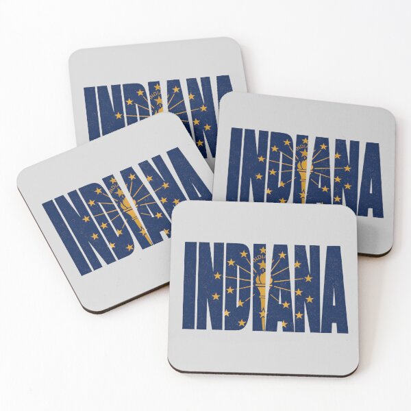 Item preview, Indiana State Flag Typography | Vintage Hoosier Design designed and sold by SimplyJasper.