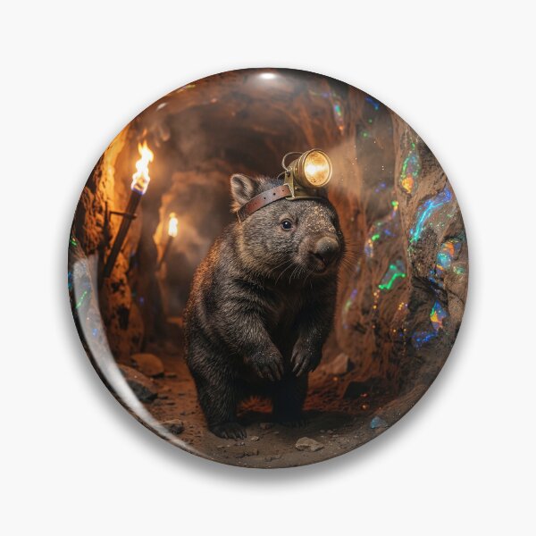 Item preview, Wombat Miner Explores Opal Mine designed and sold by Tridentulus.