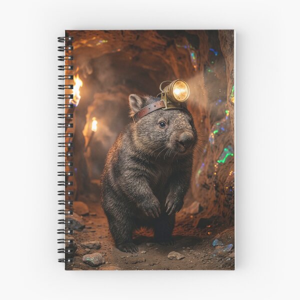 Item preview, Wombat Miner Explores Opal Mine designed and sold by Tridentulus.