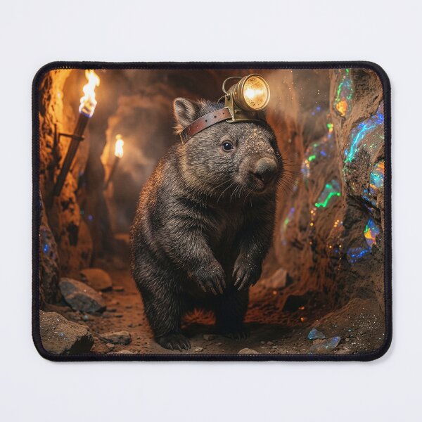 Item preview, Wombat Miner Explores Opal Mine designed and sold by Tridentulus.