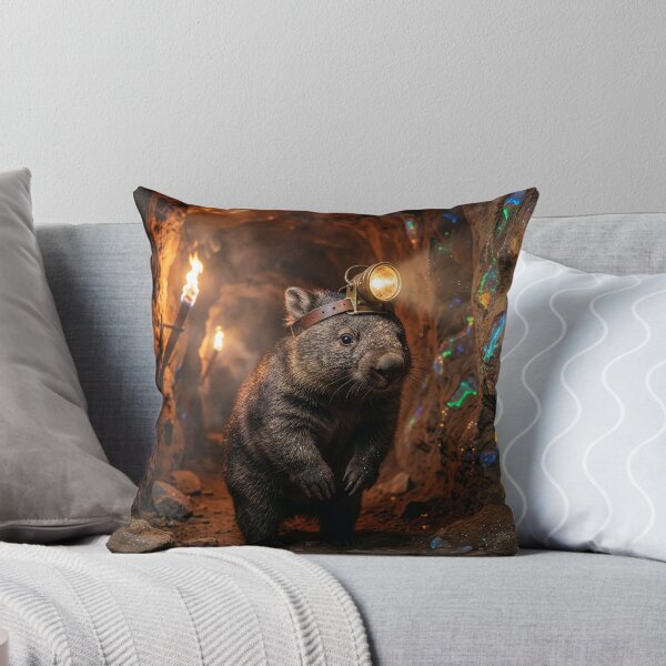 Item preview, Wombat Miner Explores Opal Mine designed and sold by Tridentulus.