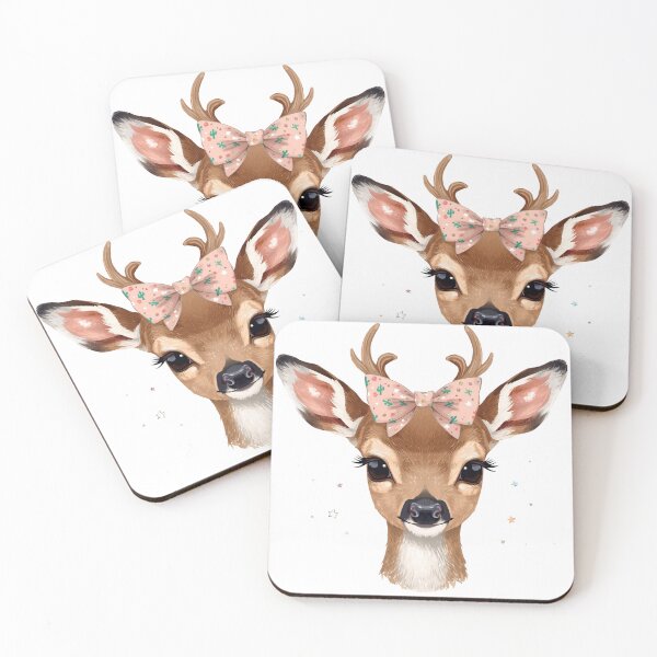 Item preview, Cute Baby Deer Cactus Bow Portrait designed and sold by Oddifys.