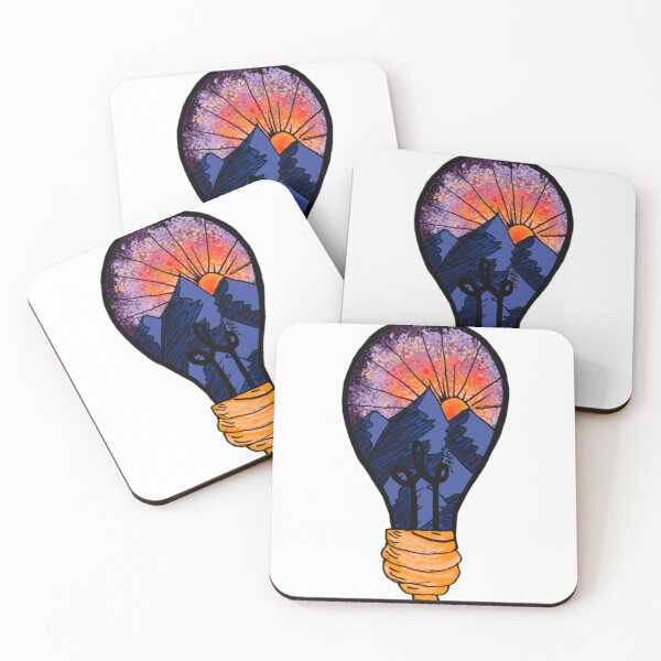 Item preview, Be The Light Lightbulb Mountain Sunrise Nature Graphic designed and sold by esrtabty.