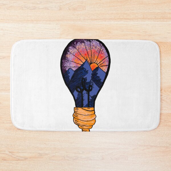 Item preview, Be The Light Lightbulb Mountain Sunrise Nature Graphic designed and sold by esrtabty.