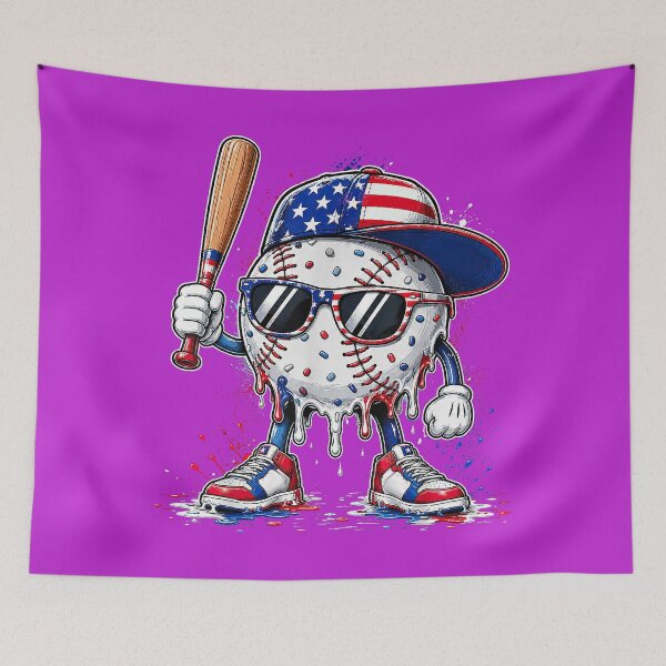Item preview, Drip Ice Cream Baseball Shirts Kids Boys Girls 4th of July designed and sold by melodycook.