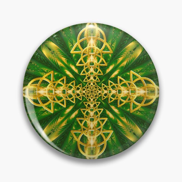 Item preview, Golden Emerald Triquetra Fractal  designed and sold by chantalittah.