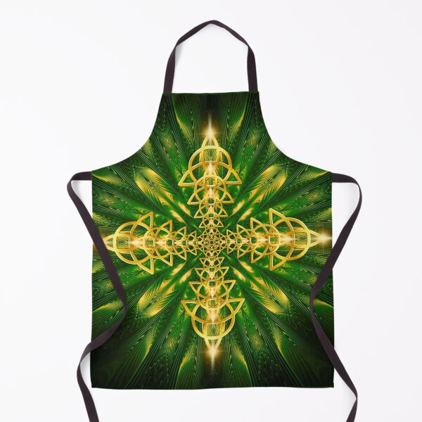 Item preview, Golden Emerald Triquetra Fractal designed and sold by chantalittah.
