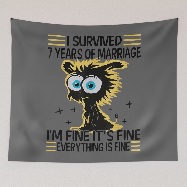 Item preview, Funny 7th Wedding Anniversary Couples Husband Wife 7 Years designed and sold by KristineLi.