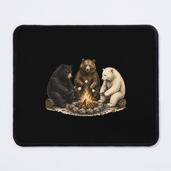 Item preview, Cute Bear Campfire Camping designed and sold by GanusTom.