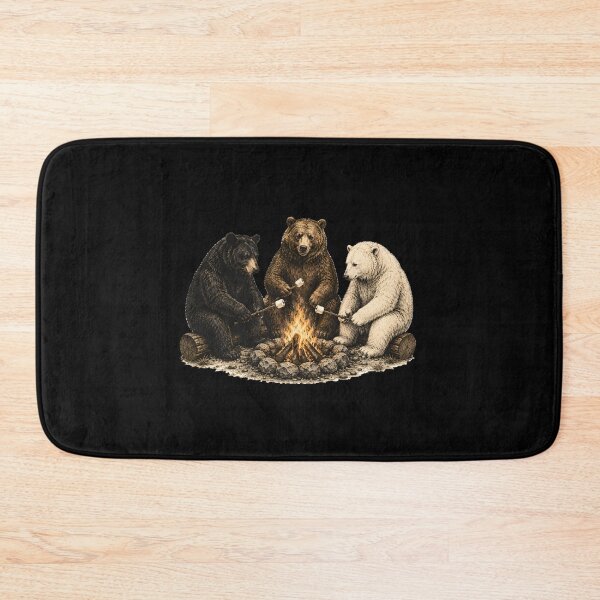 Item preview, Cute Bear Campfire Camping designed and sold by GanusTom.