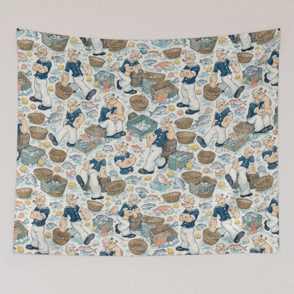 Item preview, 1929 Sailor Fish Market Pattern designed and sold by VerdantStudio.