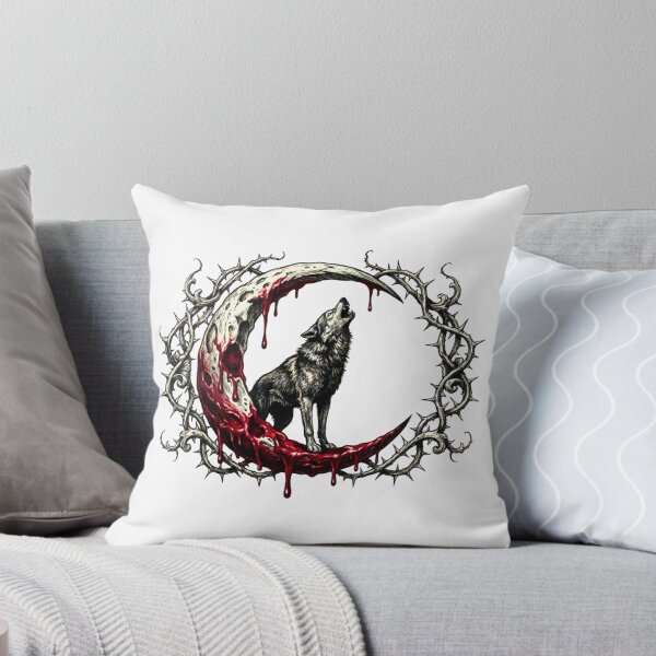 Item preview, Gothic Moon with Howling Wolf - minimalist designed and sold by FRADEX STORE.
