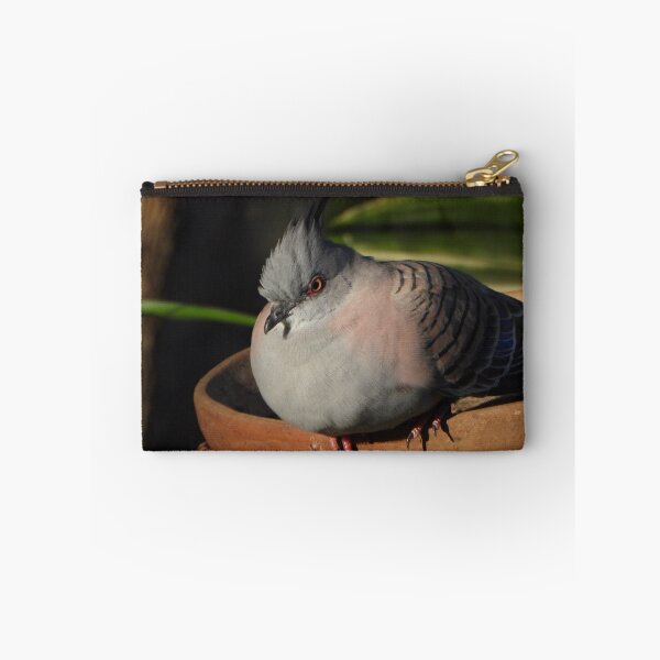 Item preview, Crested pigeon resting on a bird feeder designed and sold by Lynette2025.