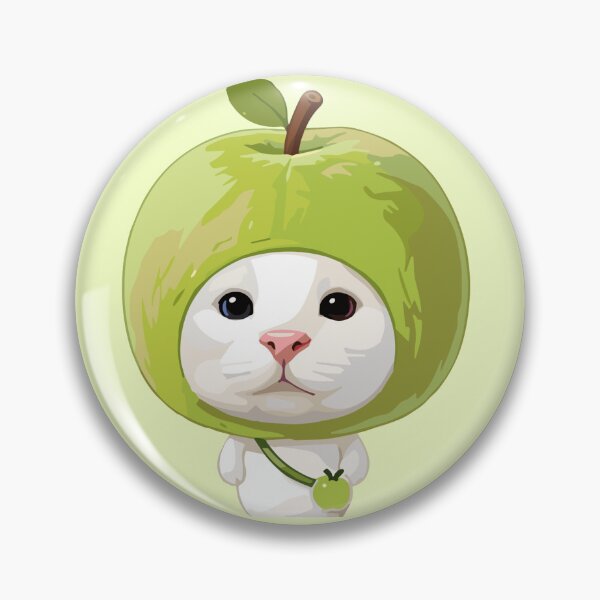 Item preview, Cute Apple Cat - Adorable Kitten in Fruit Costume Kawaii Art designed and sold by arfindo-indra.