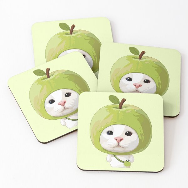 Item preview, Cute Apple Cat - Adorable Kitten in Fruit Costume Kawaii Art designed and sold by arfindo-indra.