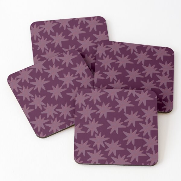 Item preview, Abstract Mauve Star Pattern | Hand Painted Celestial Seamless Print | Modern Aesthetic Surface Design designed and sold by NOUURRRR.