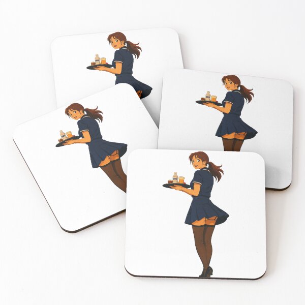 Item preview, Cute Waitress Pin-Up Illustration | Anime Style Café Server Art designed and sold by  Hollow Moon Studios..