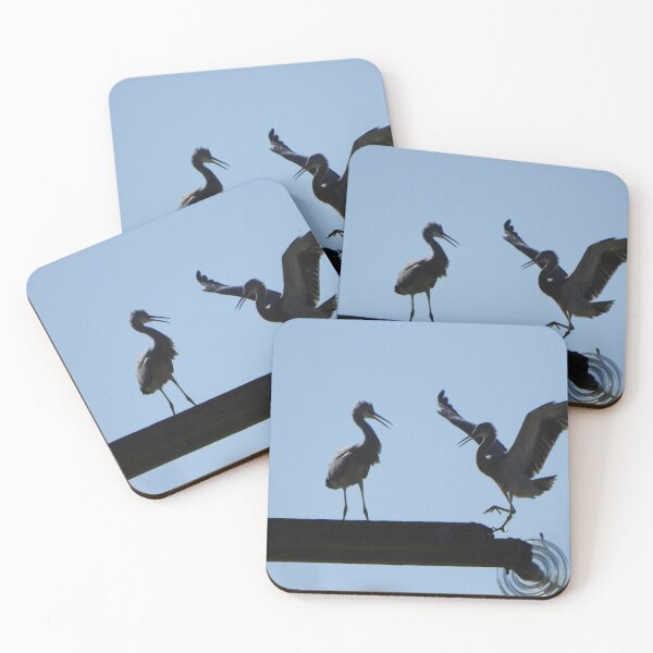 Item preview, Blue Herons playing on a telephone pole designed and sold by Lynette2025.