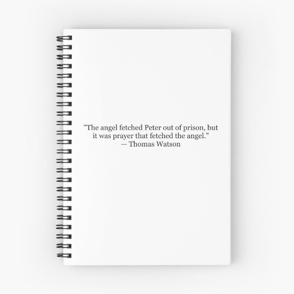 Item preview, The Angel Fetched Peter Out of Prison, but It Was Prayer That Fetched the Angel | Thomas Watson Quote Print | Christian Literary Wall Art designed and sold by The Prose Atelier.