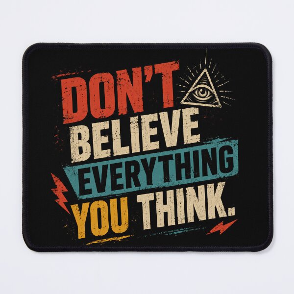 Item preview, Don't Believe Everything You Think Critical Thinking Self Awareness Wisdom Quote designed and sold by JonesFlora2025.