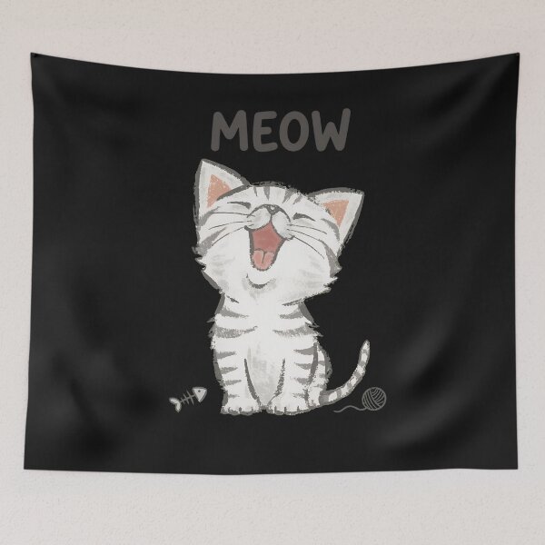 Item preview, Joyful Laughing Tabby Kitten Sketch Art designed and sold by DizayDizay.