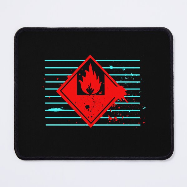 Item preview, Flame Hazard Diamond Sign Neon Striped designed and sold by youssef gharbaoui.