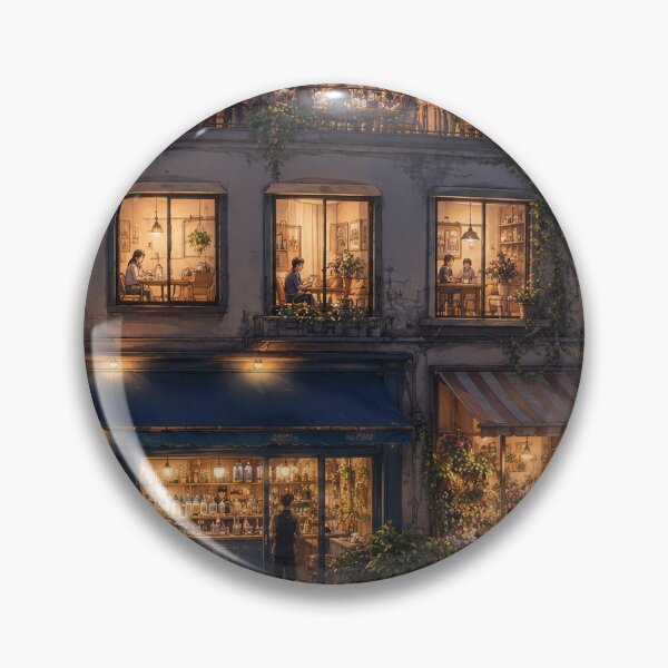 Item preview, Cozy Rooftop Night Café designed and sold by sachi-studio.