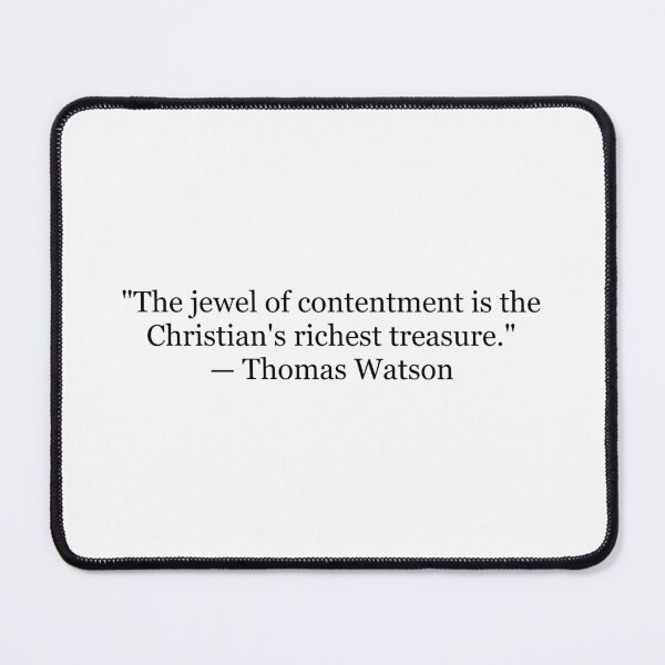 Item preview, The Jewel of Contentment Is the Christian's Richest Treasure | Thomas Watson Quote Print | Christian Literary Wall Art designed and sold by The Prose Atelier.