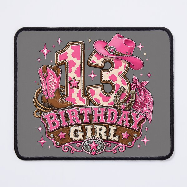 Item preview, 13th Birthday Girl Pink 13 Years Old Cowgirl Western Rodeo designed and sold by KristineLi.