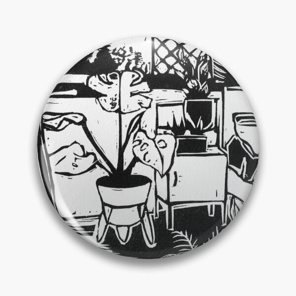 Item preview, Plants in my bedroom lino print designed and sold by IvorySketching.