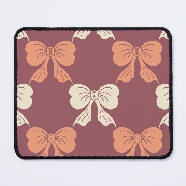 Item preview, Large Vintage Folk Bow Duo Burgundy Botanical Pattern designed and sold by DColourMuse.