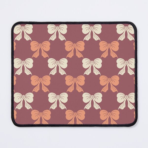 Item preview, Medium Vintage Folk Bow Duo Burgundy Botanical Pattern designed and sold by DColourMuse.