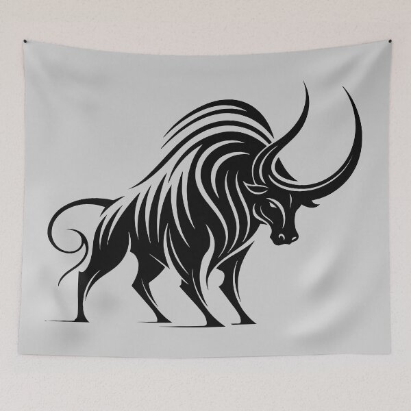 Item preview, Tribal Bull Silhouette designed and sold by ClubVacay.