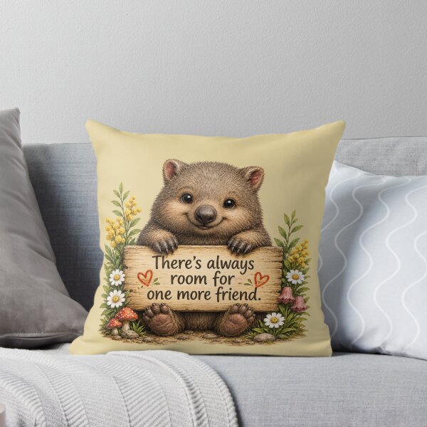 Item preview, There's Always Room for One More Friend Wombat designed and sold by AnimalMarvels.