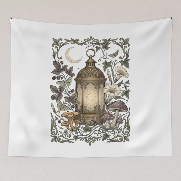 Item preview, Whimsigoth Night Garden Vintage Etching - Victorian Aesthetic designed and sold by VibranPalette.