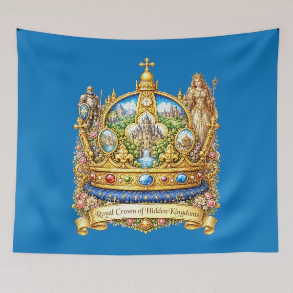 Item preview, Royal Crown of Hidden Kingdoms | Fantasy Castle Art Nouveau Illustration designed and sold by sunbowjp stadio.