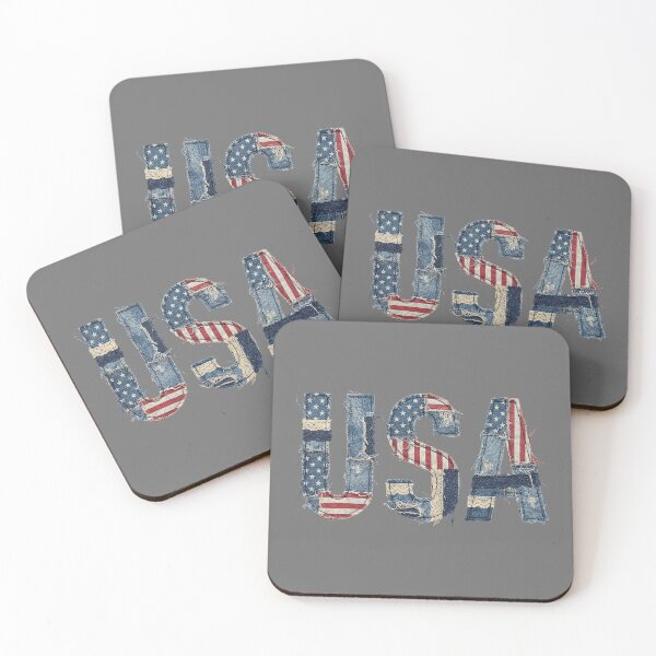 Item preview, 250 USA Patchwork Denim Patriotic American Flag 4th of July designed and sold by KristineLi.