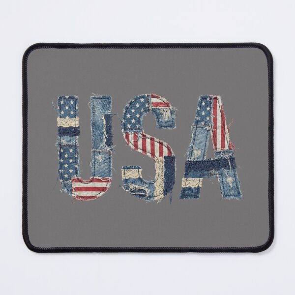 Item preview, 250 USA Patchwork Denim Patriotic American Flag 4th of July designed and sold by KristineLi.
