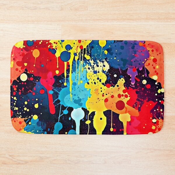Item preview, Colorful Contemporary Rainbow Hues Splatter Splashes Abstract Painting designed and sold by DEC02.