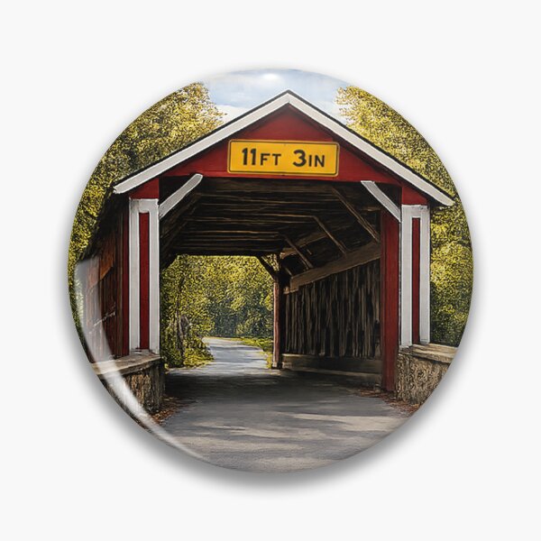 Item preview, Ashland Covered Bridge over Red Clay Creek Rustic designed and sold by gotucoveredart.