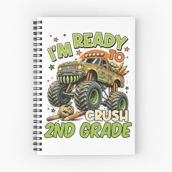 Item preview, I'm Ready to Crush 2nd Grade Camo Monster Truck designed and sold by golentera.