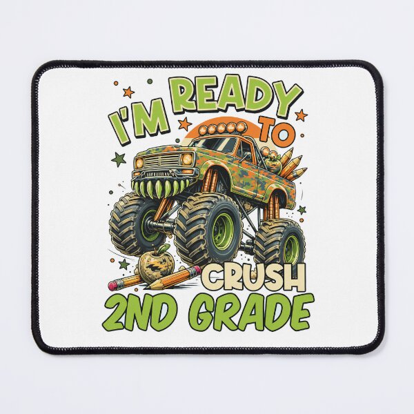 Item preview, I'm Ready to Crush 2nd Grade Camo Monster Truck designed and sold by golentera.