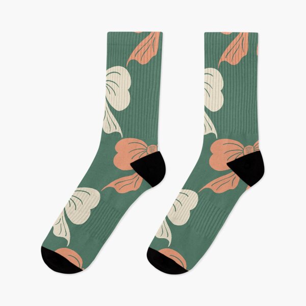 Item preview, Large Folk Bow Pattern Forest Green and cream Botanical designed and sold by DColourMuse.