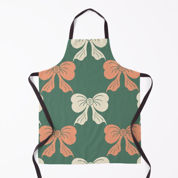 Item preview, Large Folk Bow Pattern Forest Green and cream Botanical designed and sold by DColourMuse.