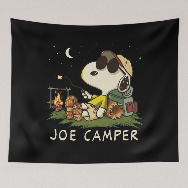 Item preview, Joe Camper Snoopy Camping Marshmallow Night Sky Retro designed and sold by DamianRoy88.