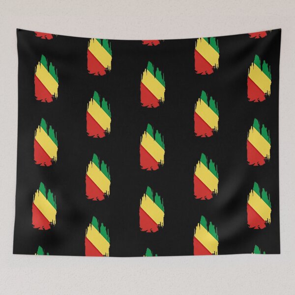 Item preview, Republic of the Congo Flag Distressed Paint Brush Stroke designed and sold by Danny-Arts1.