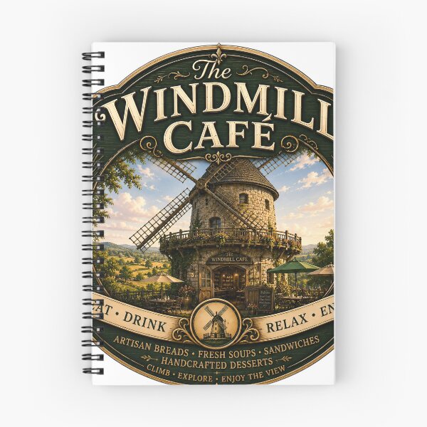 Item preview, Windmill Café designed and sold by Elyria Souvenirs and Gifts.
