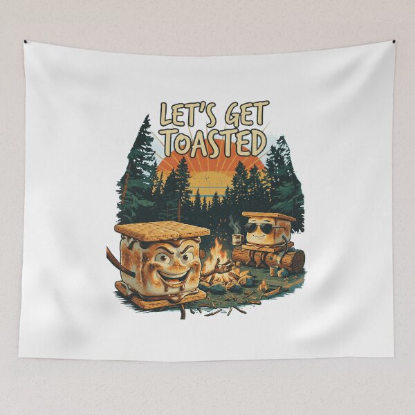 Item preview, Let's Get Toasted Camping S'Mores Marshmallow Smores designed and sold by golentera.